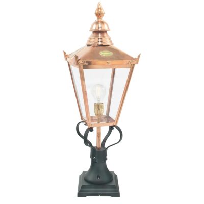 Riverbank Quarter Traditional Copper Pedestal Lantern