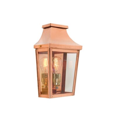 Riverbank Quarter Traditional Half Lantern Outdoor Wall Light Copper