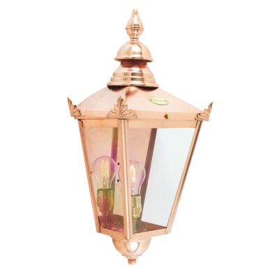 Riverbank Quarter Traditional Half Lantern Outdoor Wall Light Copper