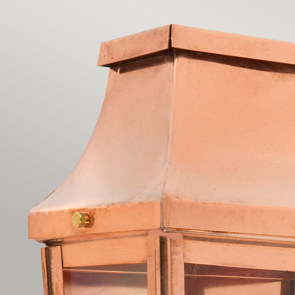Riverbank Quarter Traditional Half Lantern Outdoor Wall Light Copper Riverbank Quarter Traditional Half Lantern Outdoor Wall Light Copper — detail view