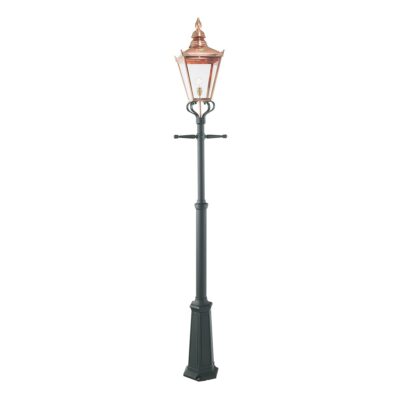 Riverbank Quarter Traditional Outdoor Lamp Post Copper & Black