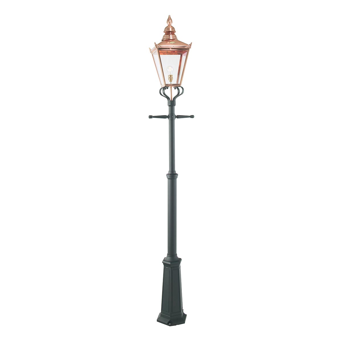 Riverbank Quarter Traditional Outdoor Lamp Post Copper & Black