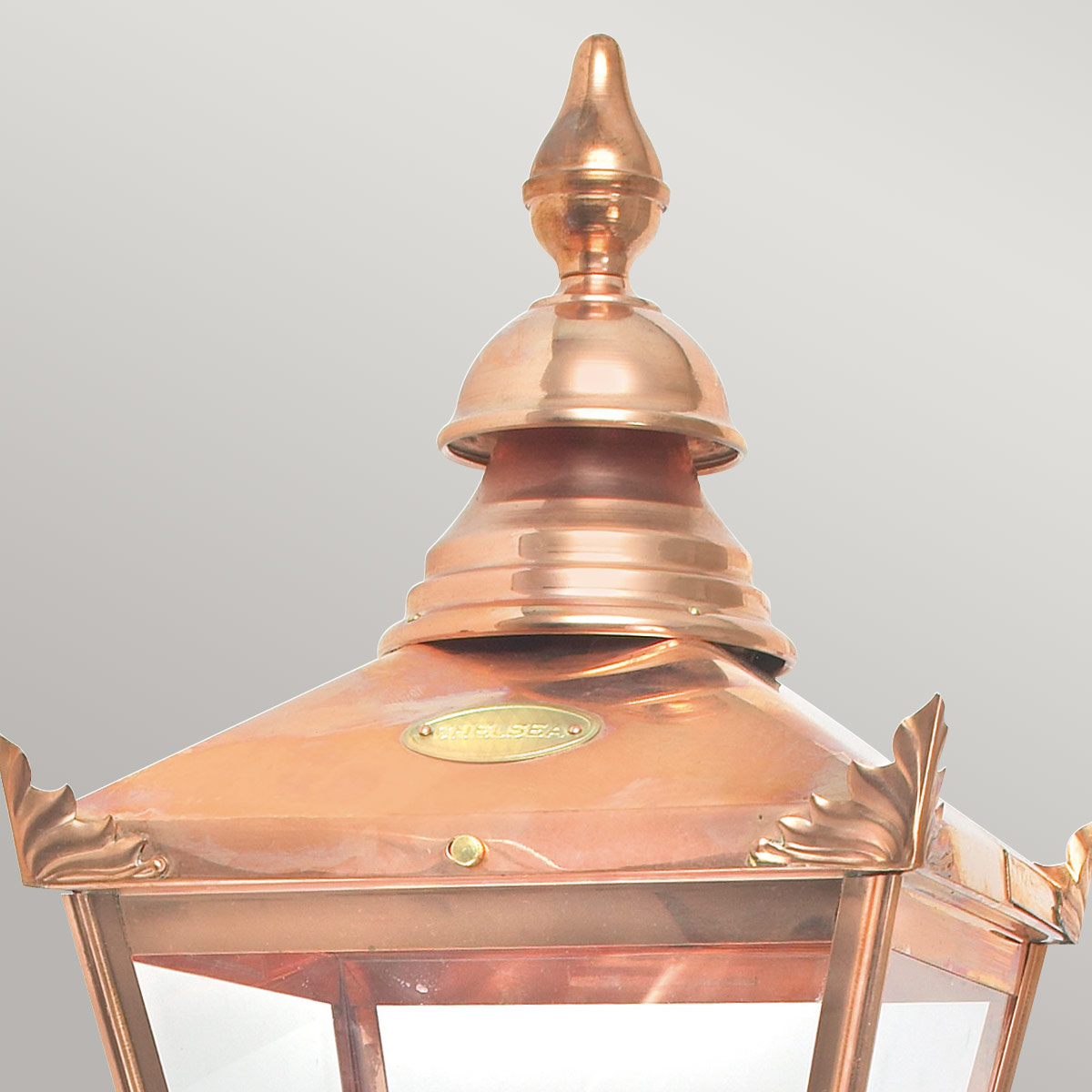 Riverbank Quarter Traditional Outdoor Wall Lantern Copper Riverbank Quarter Traditional Outdoor Wall Lantern Copper — detail view