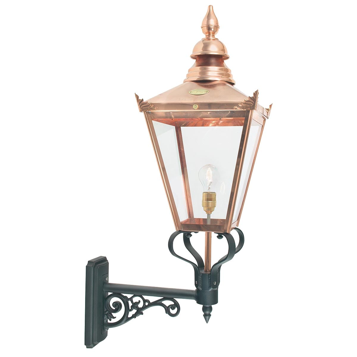 Riverbank Quarter Traditional Outdoor Wall Lantern in Copper