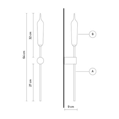 Riverbend Contemporary Glass Torch Outdoor Wall Light Matte Black