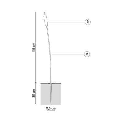 Riverbend Sculptural Outdoor Floor Lamp Matte Black