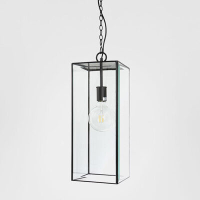 Rivermark Hamptons Glass Box Ceiling Pendant Black