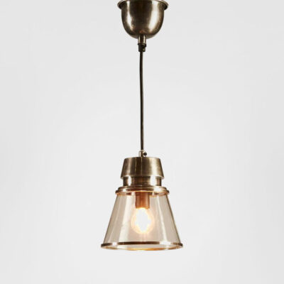 Riversale Industrial Cone Ceiling Pendant Antique Brass