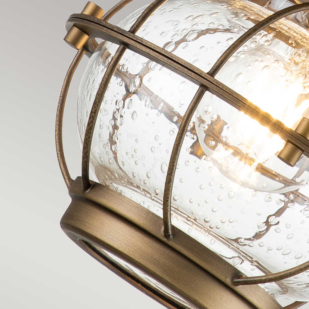 Riverstone Crossing Nautical Outdoor Wall Lantern Natural Brass Riverstone Crossing Nautical Outdoor Wall Lantern Natural Brass — detail view
