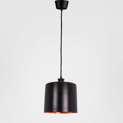 Riviera Heritage Ceiling Pendant Medium Matte Black and Copper