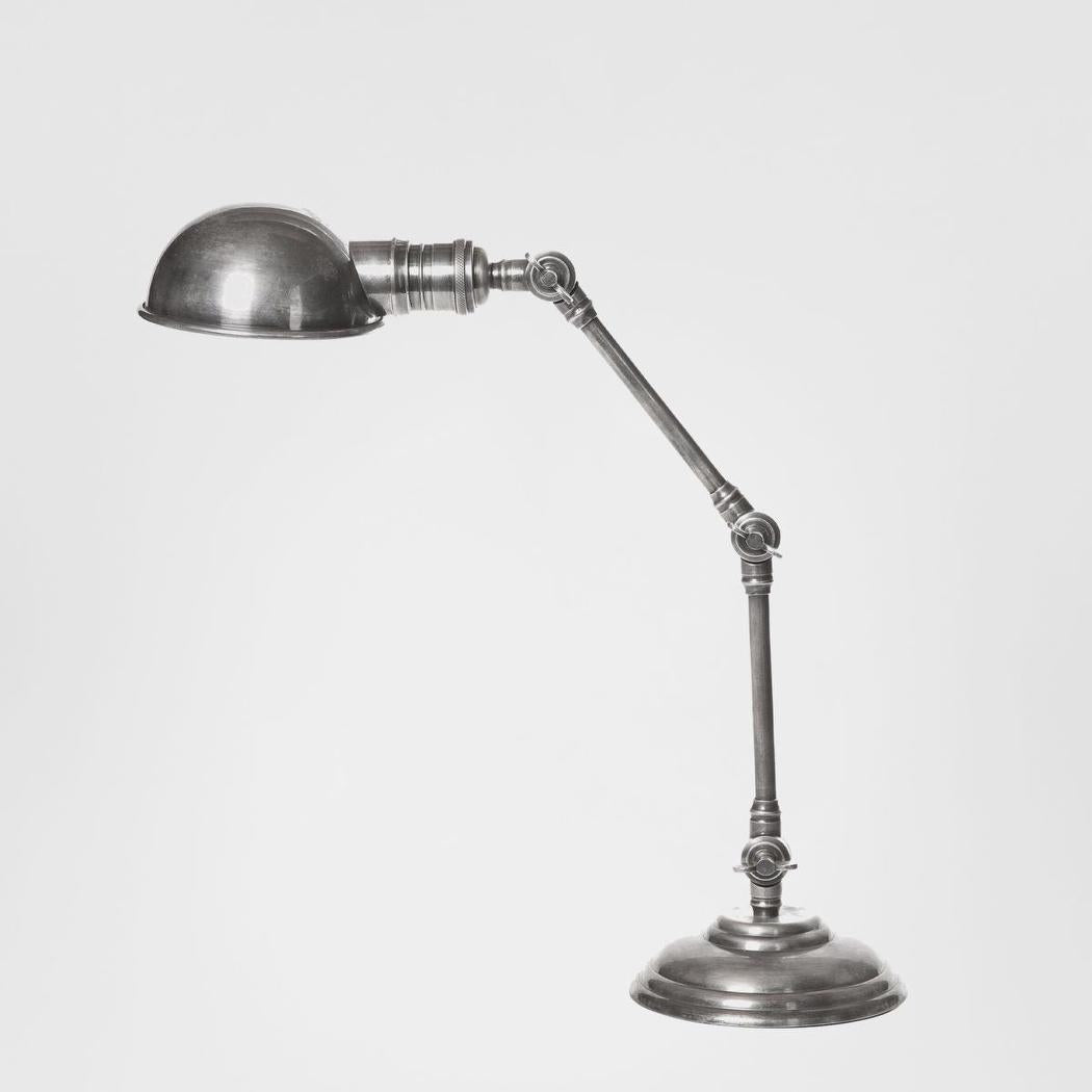 Rodmell Industrial Desk Lamp Antique Silver