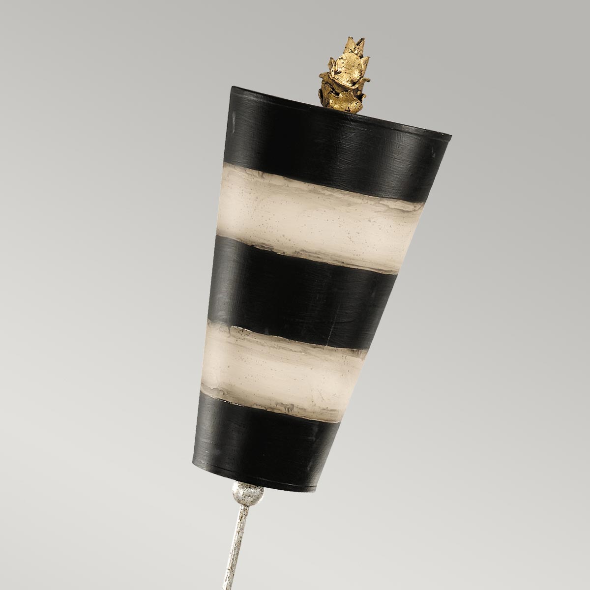 Rosalind Hollow Table Lamp Taupe And Black Stripes Rosalind Hollow Table Lamp Taupe And Black Stripes — detail view