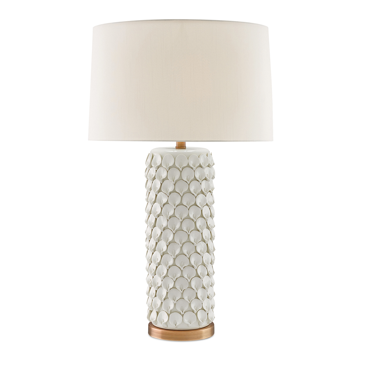 Rosemallow Hamptons Table Lamp Cream Antique Brass