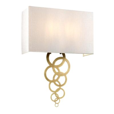 Rosemary Downs Hamptons Wall Light in Aged Brass