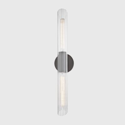 Rosemead Contemporary Wall Light Old Bronze and Clear