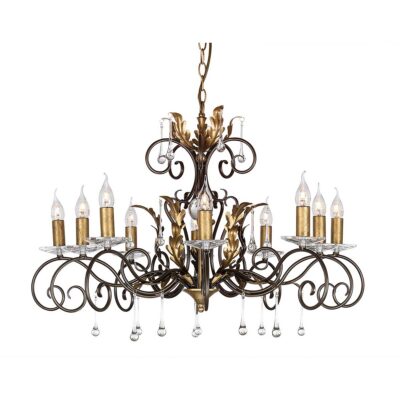 Rosemont Court French Provincial 10 Light Chandelier Bronze With Gold Patina