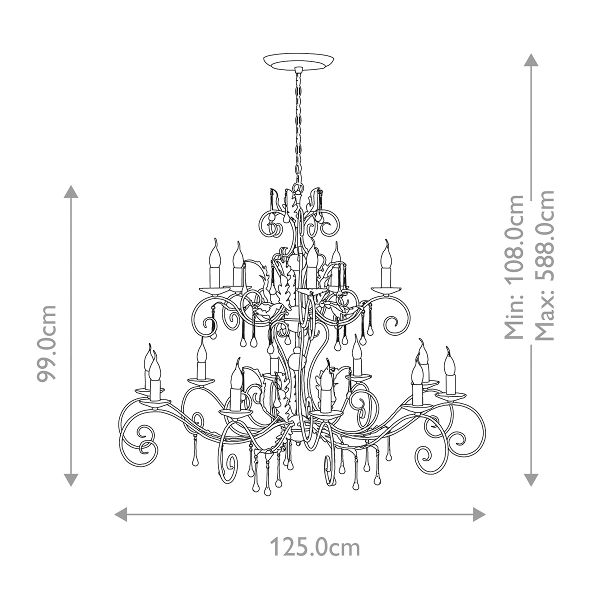 Rosemont Court French Provincial 15 Light Chandelier Bronze With Gold Patina Rosemont Court French Provincial 15 Light Chandelier Bronze With Gold Patina