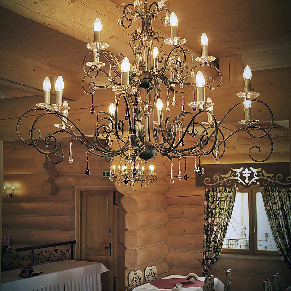 Rosemont Court French Provincial 15 Light Chandelier Bronze With Gold Patina Rosemont Court French Provincial 15 Light Chandelier Bronze With Gold Patina — in situ view