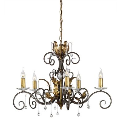 Rosemont Court French Provincial Chandelier Bronze And Gold