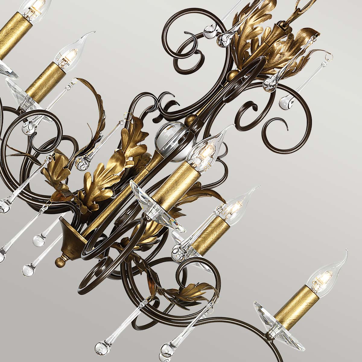 Rosemont Court French Provincial Chandelier Bronze And Gold Rosemont Court French Provincial Chandelier Bronze And Gold — detail view