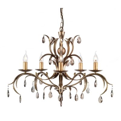 Rosemoor French Provincial 5 Light Chandelier Bronze Patina