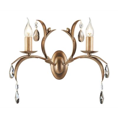 Rosemoor French Provincial Twin Arm Wall Light in Bronze Patina