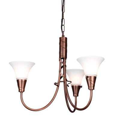 Rosemount French Provincial 3 Light Chandelier Copper Patina