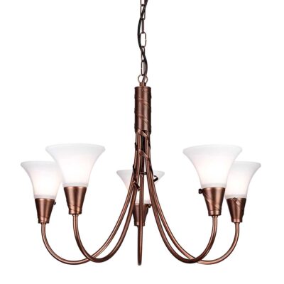 Rosemount French Provincial 5 Light Chandelier Copper Patina