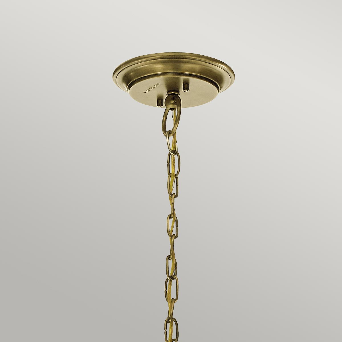 Rosemount Grange Hamptons 3 Light Chandelier Natural Brass Rosemount Grange Hamptons 3 Light Chandelier Natural Brass — detail view