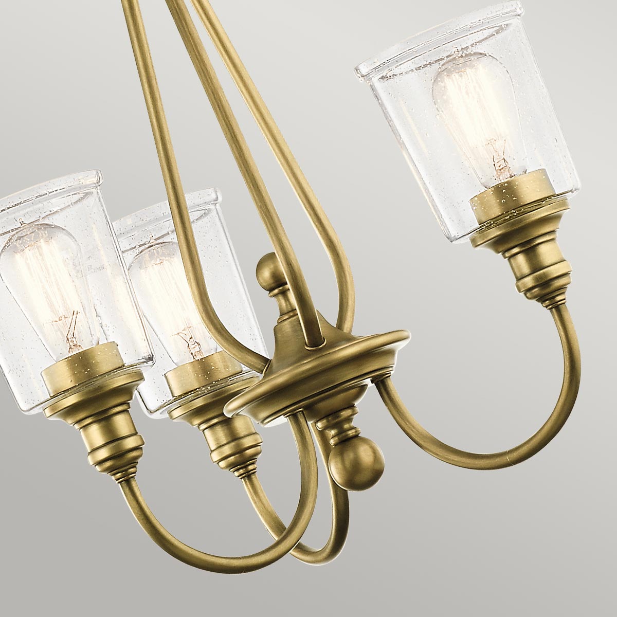 Rosemount Grange Hamptons 3 Light Chandelier Natural Brass Rosemount Grange Hamptons 3 Light Chandelier Natural Brass — detail view