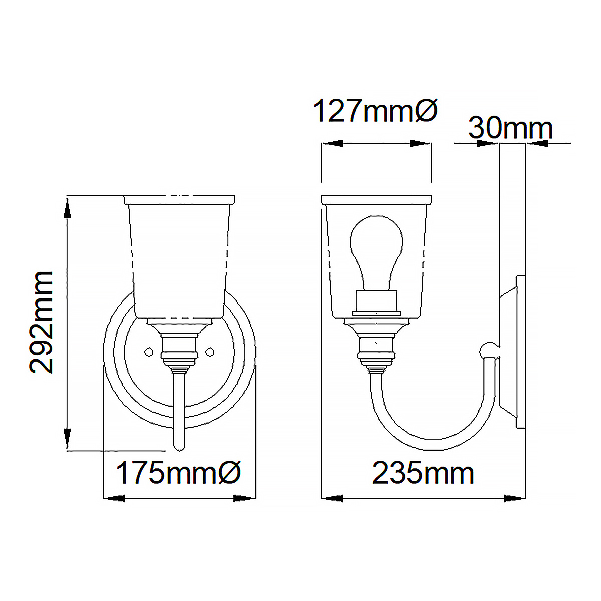 Rosemount Grange Hamptons Wall Light Natural Brass Rosemount Grange Hamptons Wall Light Natural Brass