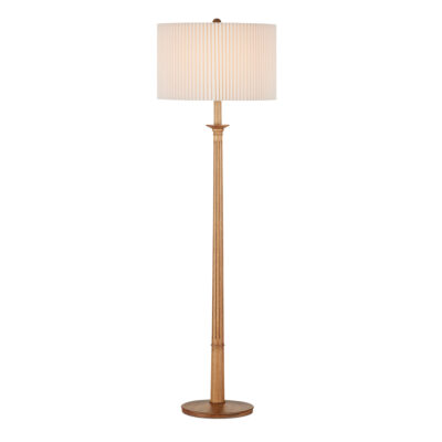 Rushfield French Provincial Floor Lamp in Natural Timber
