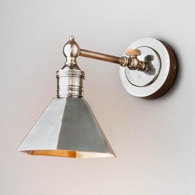 Rutherford Industrial Wall Light Antique Silver