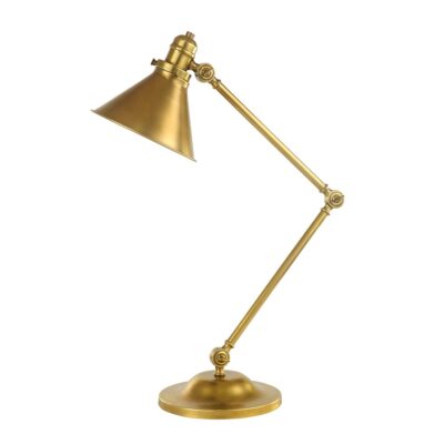 Sablewood Manor Adjustable Table Lamp Aged Brass