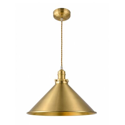 Sablewood Manor Aged Brass Conical Pendant