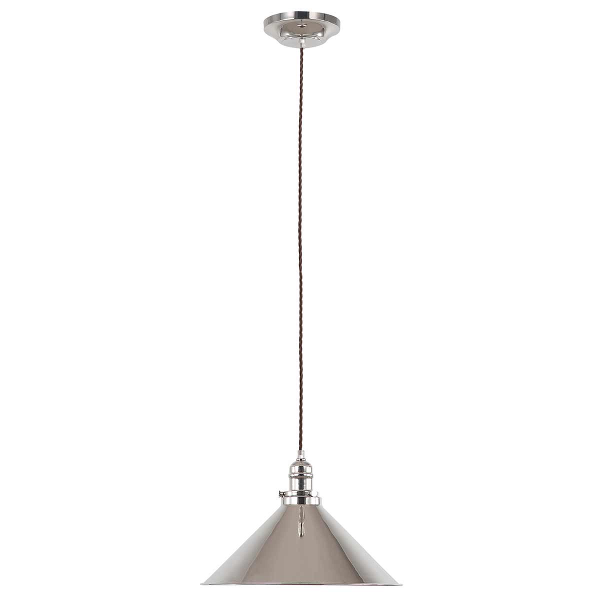 Sablewood Manor Hamptons Cone Pendant Polished Nickel Sablewood Manor Hamptons Cone Pendant Polished Nickel