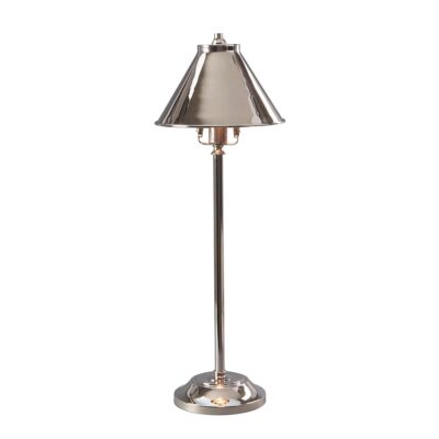 Sablewood Manor Heritage Stick Table Lamp Polished Nickel