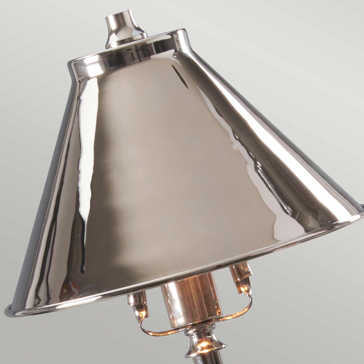 Sablewood Manor Heritage Stick Table Lamp Polished Nickel Sablewood Manor Heritage Stick Table Lamp Polished Nickel — detail view