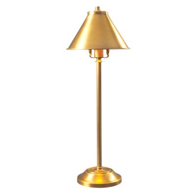 Sablewood Manor Traditional Stick Table Lamp Aged Brass