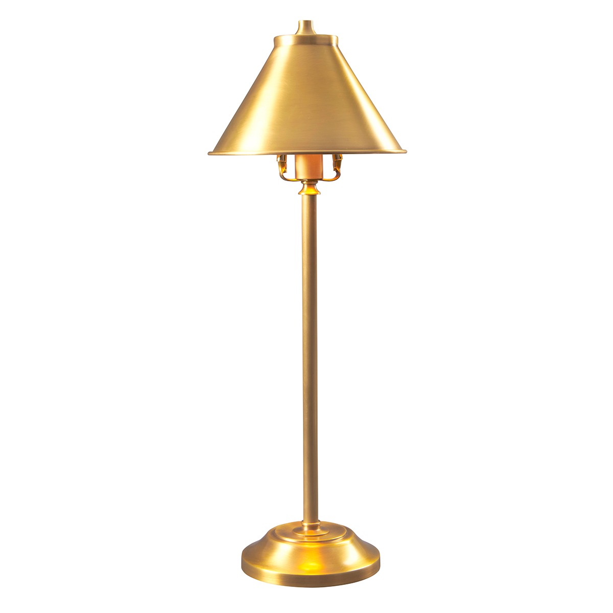 Sablewood Manor Traditional Stick Table Lamp Aged Brass