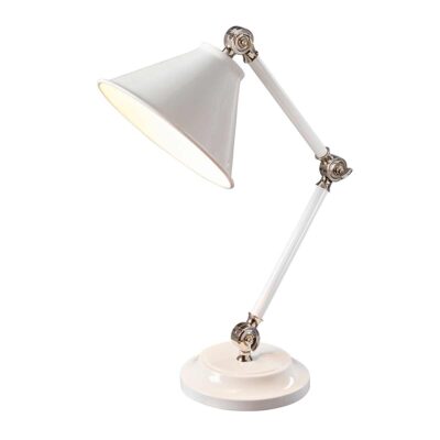 Sablewood Petite Hamptons Table Lamp White Polished Nickel