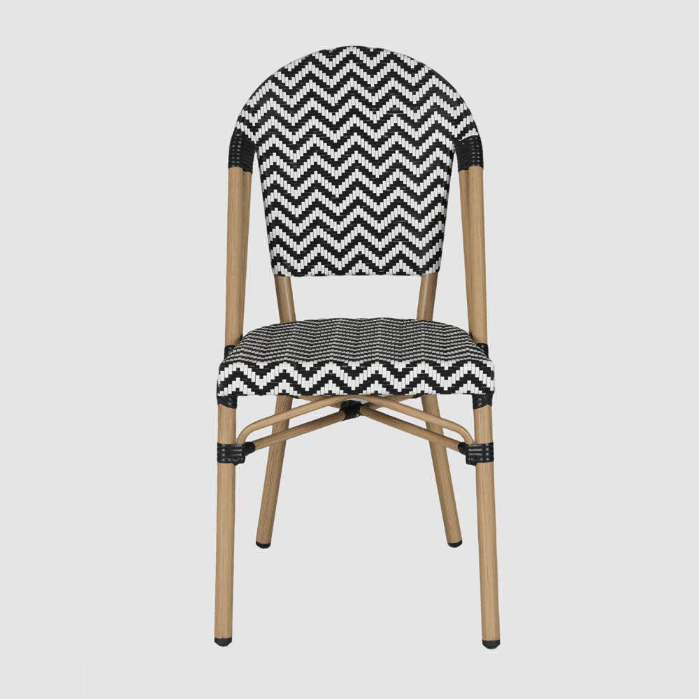 Sainte Colline French Bistro Chair Black And White Chevron Sainte Colline French Bistro Chair Black And White Chevron