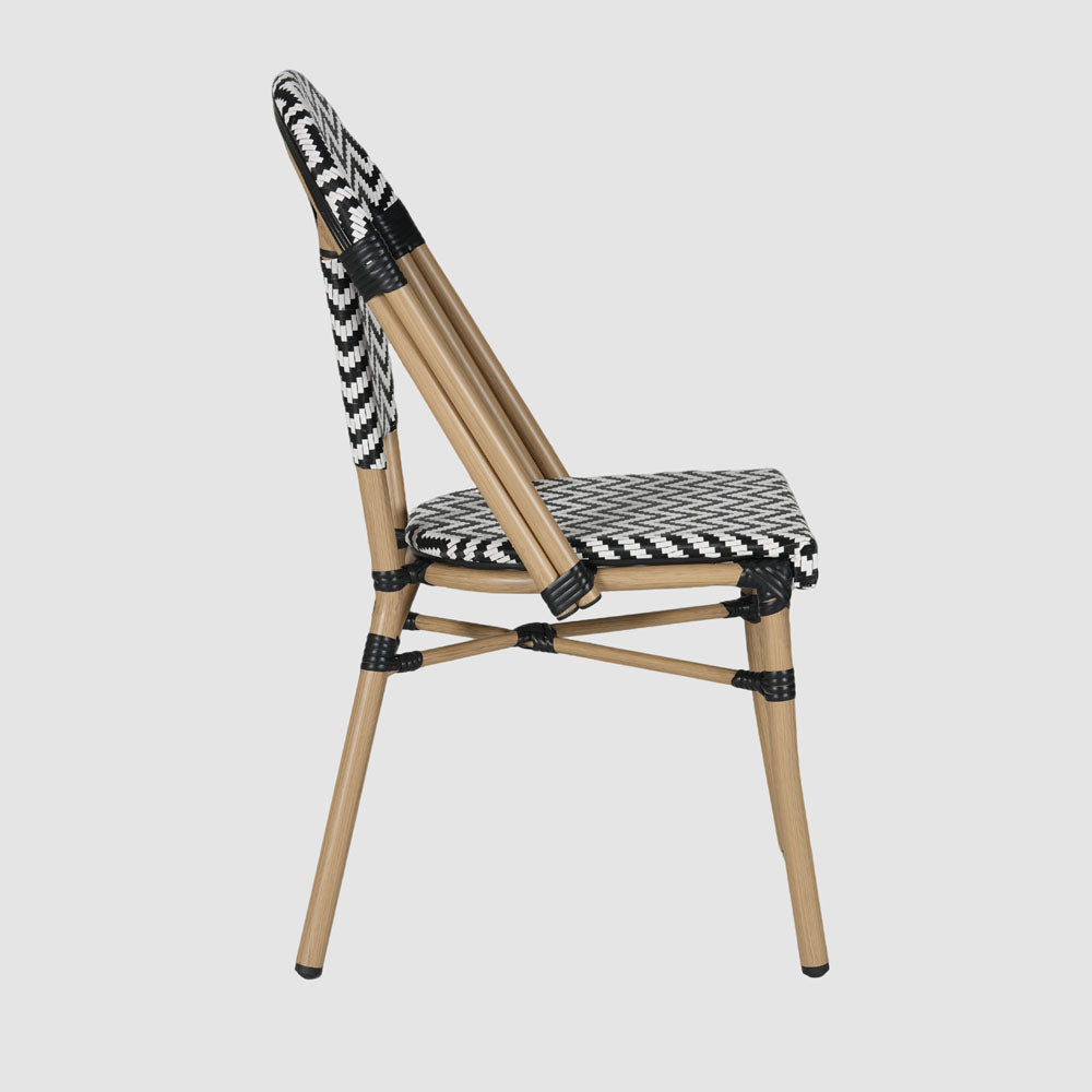 Sainte Colline French Bistro Chair Black And White Chevron Sainte Colline French Bistro Chair Black And White Chevron
