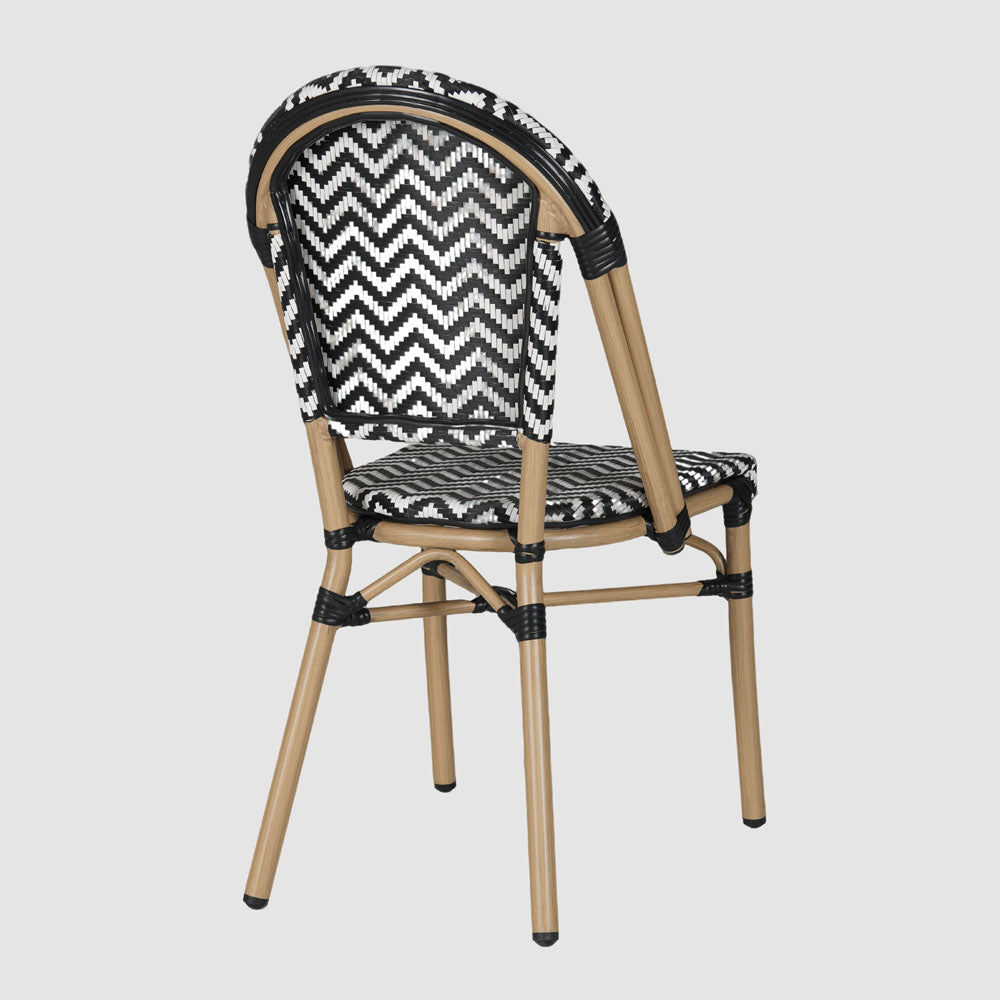 Sainte Colline French Bistro Chair Black And White Chevron Sainte Colline French Bistro Chair Black And White Chevron