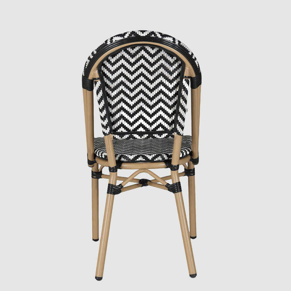 Sainte Colline French Bistro Chair Black And White Chevron Sainte Colline French Bistro Chair Black And White Chevron