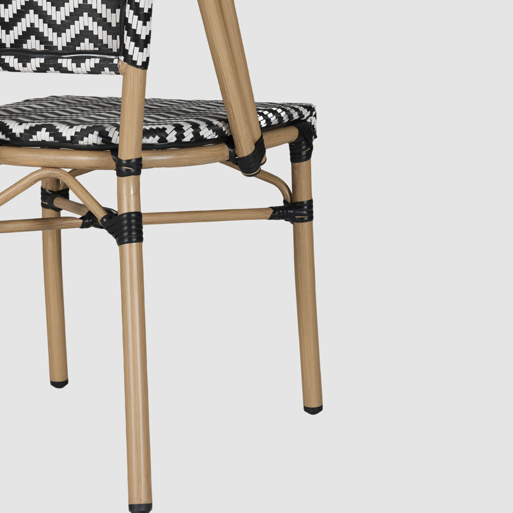 Sainte Colline French Bistro Chair Black And White Chevron Sainte Colline French Bistro Chair Black And White Chevron