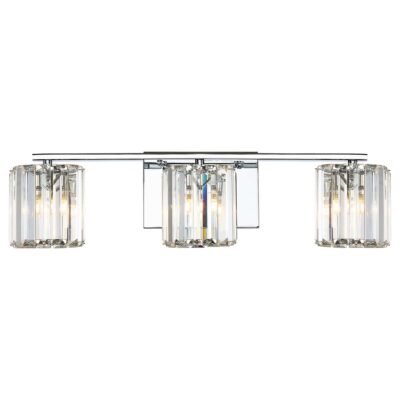 Sanctuary Row Hamptons Crystal 3 Light Wall Light Polished Chrome