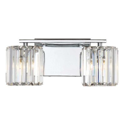 Sanctuary Row Hamptons Crystal Glass Wall Light Polished Chrome