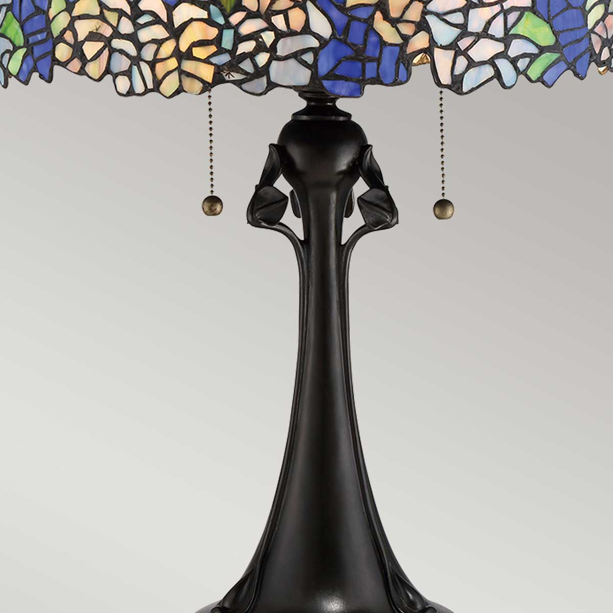 Sapphire Court Tiffany Style Table Lamp Vintage Bronze Sapphire Court Tiffany Style Table Lamp Vintage Bronze