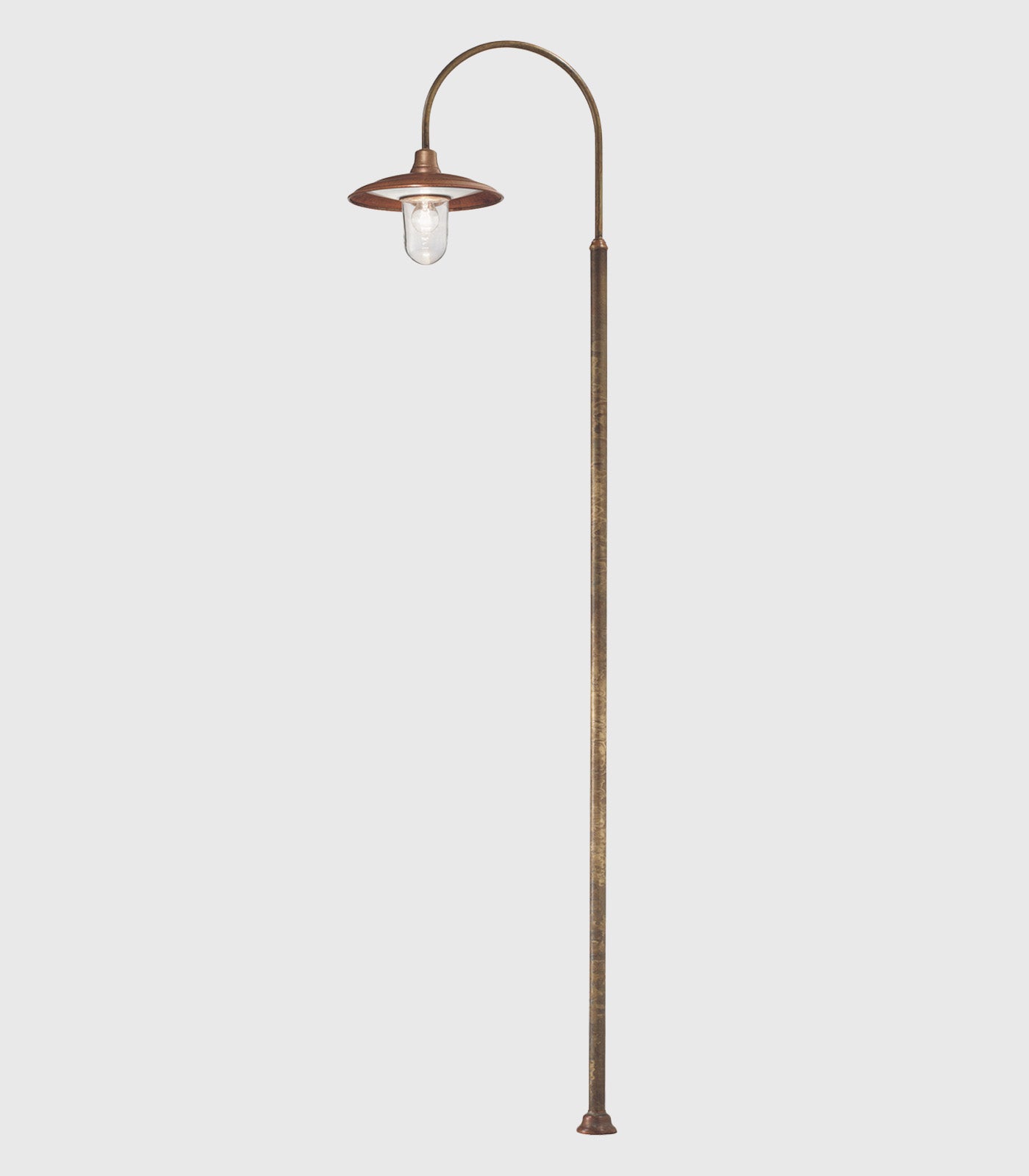 Savona Curved Arm Outdoor Post Light Antique Brass and Copper Savona Curved Arm Outdoor Post Light Antique Brass and Copper